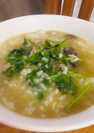 Hình của món Cháo tim heo.