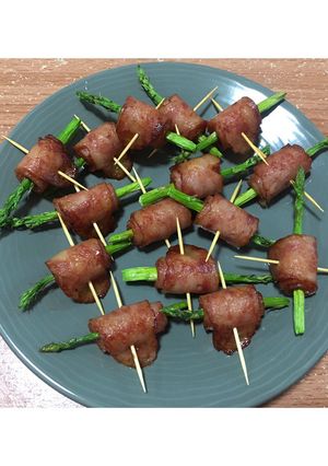 รูปของ หน่อไม้ฝรั่งพันเบคอน Air Fryer