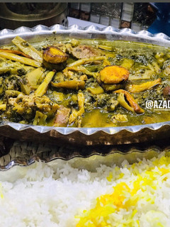 عکسی از دستور خورشت کنگر بادمجان
