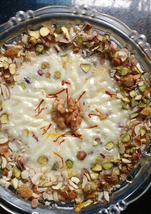 A picture of Mix dryfruit baked yogurt.