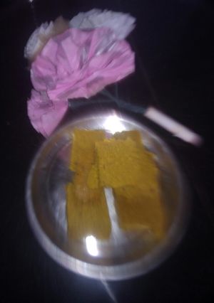 A picture of Besan ki burfi.