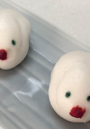 Une photo de Moineau due Java blanc - Jouyo Manju (Wagashi)