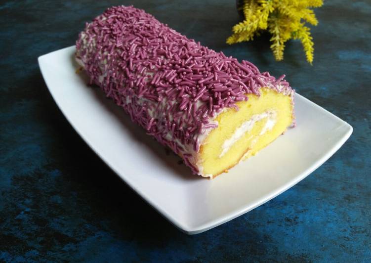 Resep masakan Taro Butter Roll Cake | Cara Membuat Taro Butter Roll Cake Yang Sedap