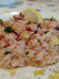 Risotto with Squid Tentacles, Tomatoes, and Grated Lemon Zest