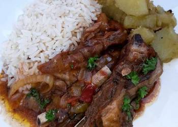 How to Cook Perfect Rice with Goat meat