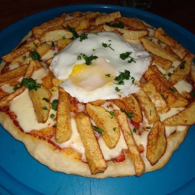 Pizza con papas Receta de yoaC- Cookpad
