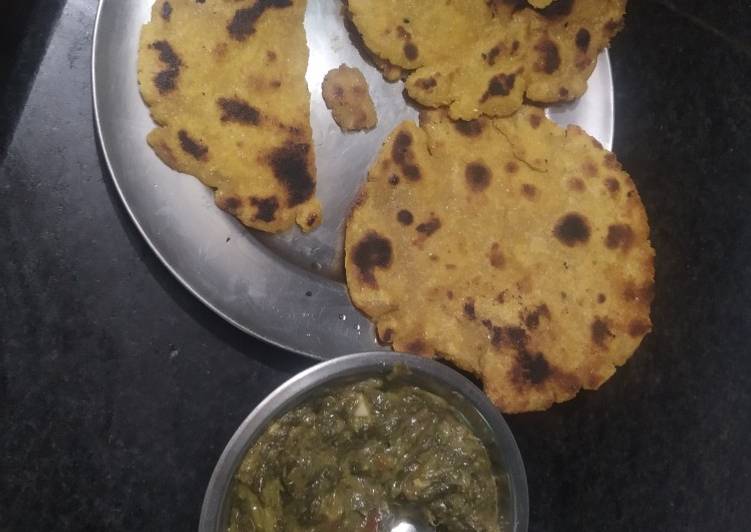 Easiest Way to Make Homemade Makke ki roti with sarso ka saag..