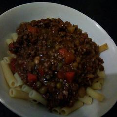 A picture of Macaroni and Beef Mince.