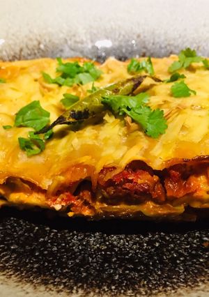 A picture of Homemade Vegan lasagne.