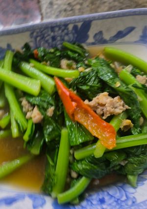 รูปของ ผัดกวางตุ้งหมูพริก