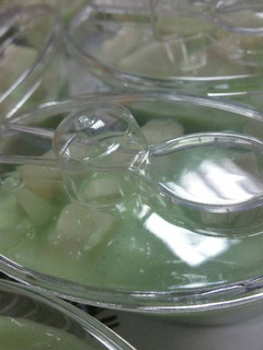 A picture of Buko Pandan with Coconut Jell-o.