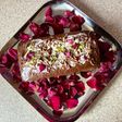 Pistachio cake eggless