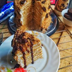 A picture of Honey Sand Cake#kadhai.