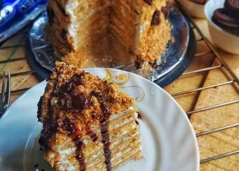 The New Way Prepare Recipe Honey Sand Cake kadhai Delicious and Healthy