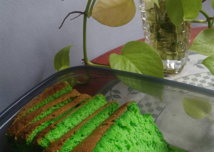 Resep: Bolu pandan 2telur oven gampang