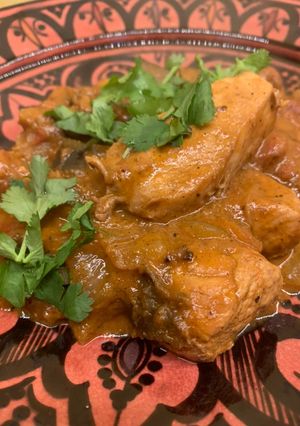 A picture of 5-ingredientChicken and Eggplant Garam Masala.