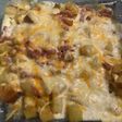 Bacon cheese fríes (patatas Foster)