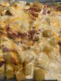 Bacon cheese fríes (patatas Foster)