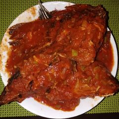 A picture of Fish stew.