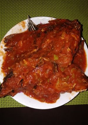A picture of Fish stew.