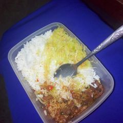 A picture of Rice with cabbage#authors contest#.