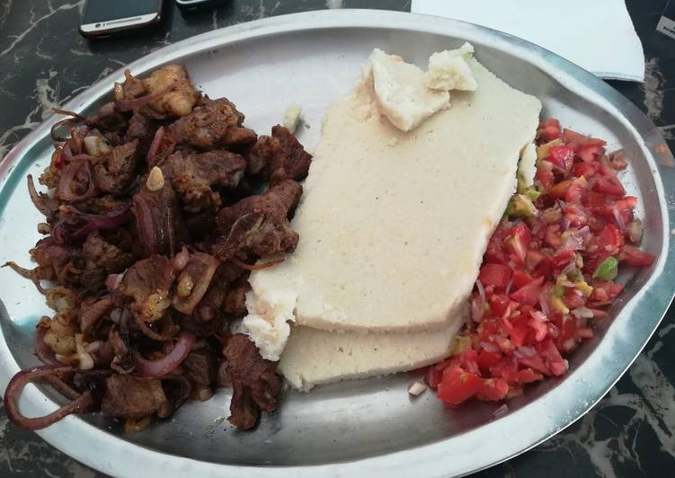 Easiest Way to Prepare Speedy Beef fry &amp; Ugali