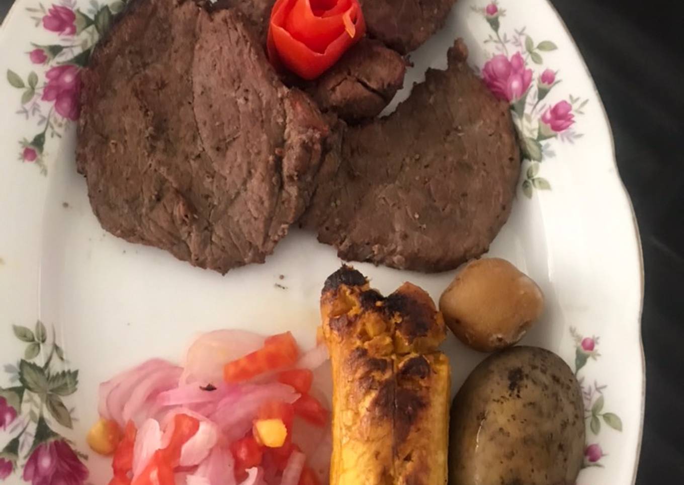 Carne asada a la brasa