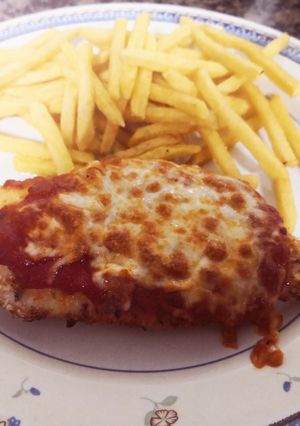 Una foto de Milanesa de pollo en Airfryer