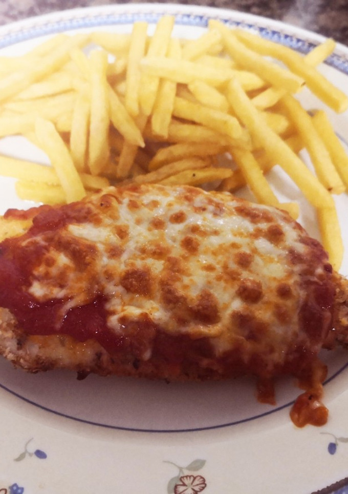 Una foto de Milanesa de pollo en Airfryer