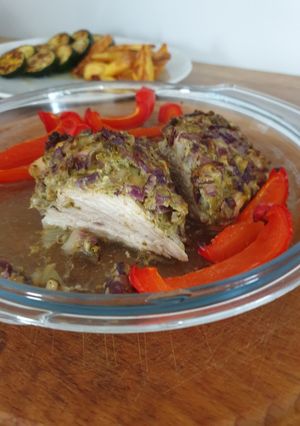 Zdjęcie przepisu Filet z indyka w pesto.