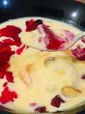 Mangolecious raspberry jelly dessert