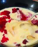 Mangolecious raspberry jelly dessert