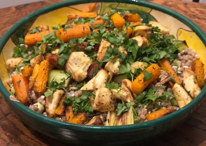 Leftover veg box cous cous salad