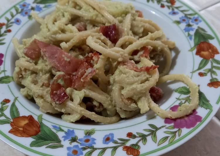 Ricetta Bucatini Con Crema Di Broccoli Speck E Noci Di Patri Rock Food Cookpad