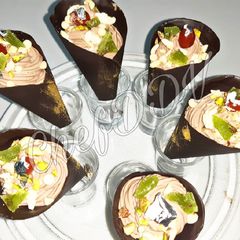 A picture of Soft Chocolates Filing Cones.