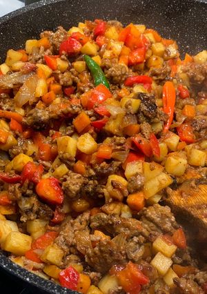 A picture of Beef Mince or Pork Pinoy Style.