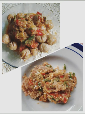 Langkah Mudah untuk Menyiapkan Resep Ayam geprek Vs pentol mercon😻 yang Enak Banget Anti Ribet, Mantap