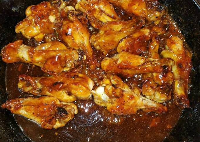 Spicy sticky butter wings