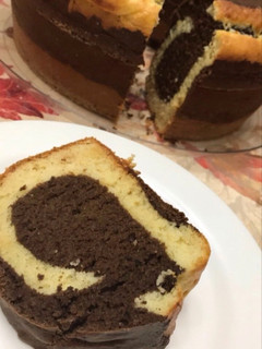 Una foto de Pastel marmoleado