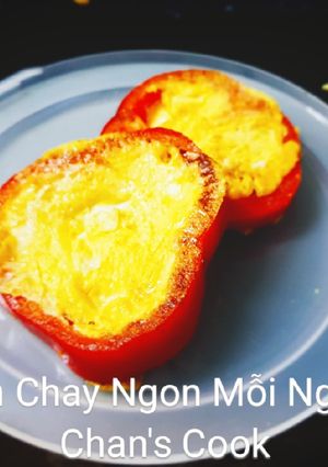 Hình của món Ớt chuông chiên trứng.