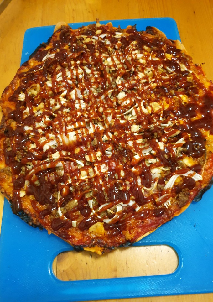 Una foto de Pizza barbacoa