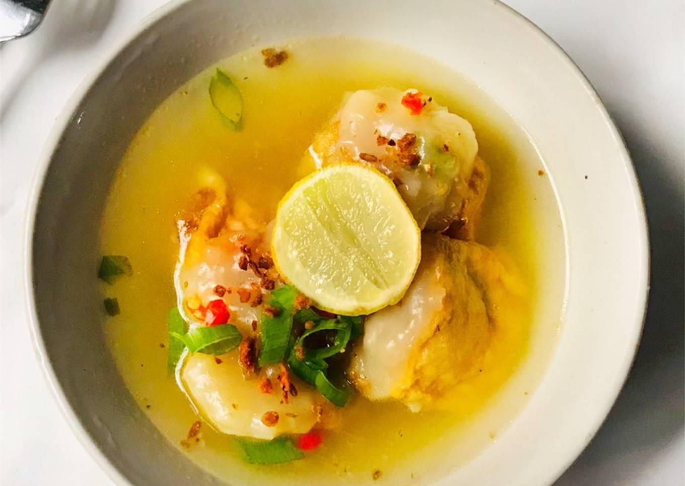 Tahu Aci Kuah Pedas