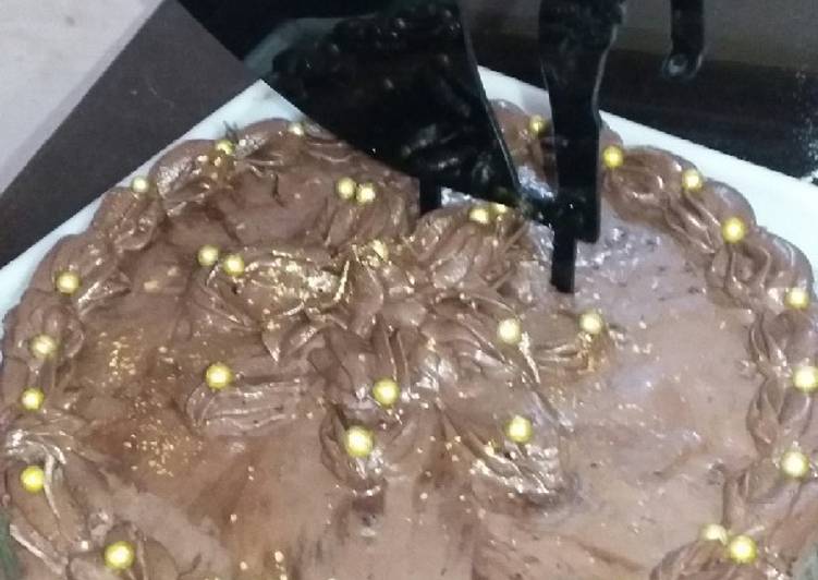 Easiest Way to Make Super Quick Homemade Anniversary chocolate cake