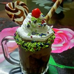 Icecream shake with chocolate A picture of Icecream shake with chocolate.