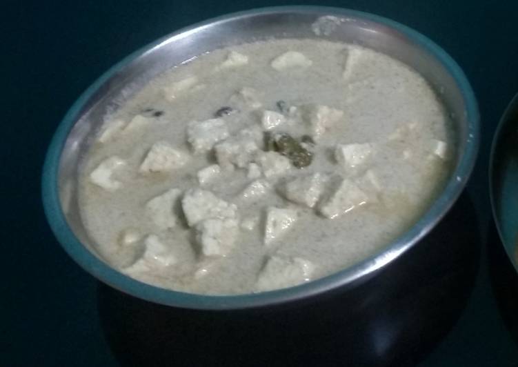 Recipe of Speedy Dahi kaju paneer / curd cashew paneer