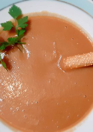 Une photo de Velouté de carottes à la mangue