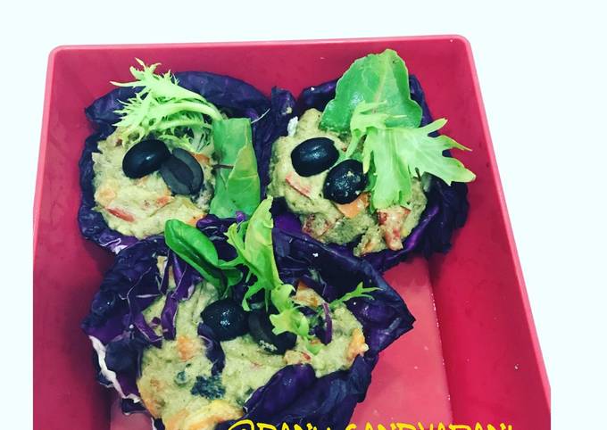 Resep Purple cabbage with butterfly dressing yang Lezat