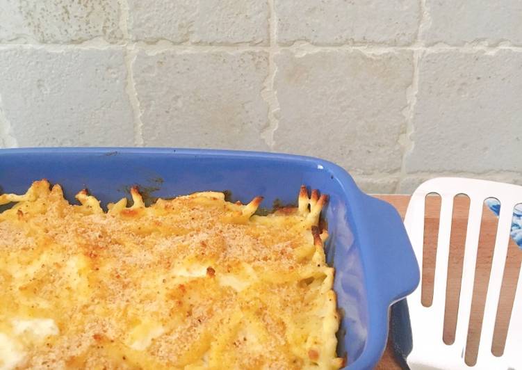 Trofie cacio e pepe al forno