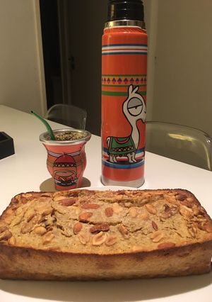 Una foto de Budín proteico de banana con frutos secos