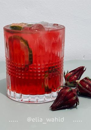 Foto resep Es Bunga Rosella Jeruk Purut